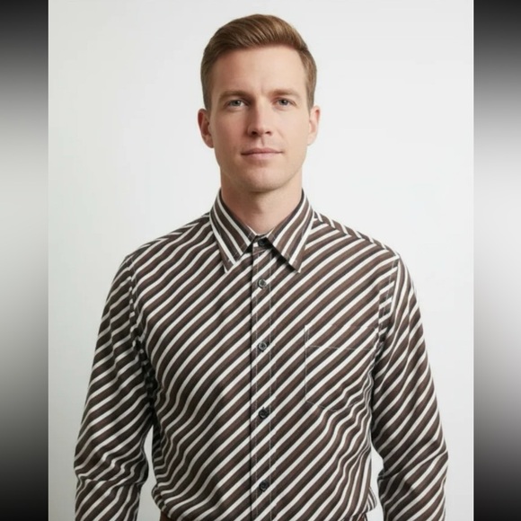 NWOT Prada Casual Striped Button Up shirt